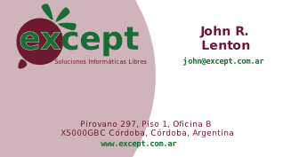 una tarjeta personal